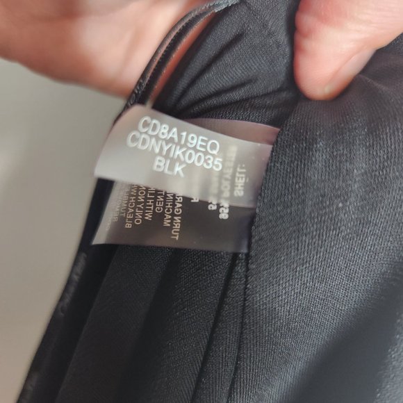 Calvin Klein Cowl Neck Wide Leg Black Jumpsuit, Size 8 - Picture 9 of 10